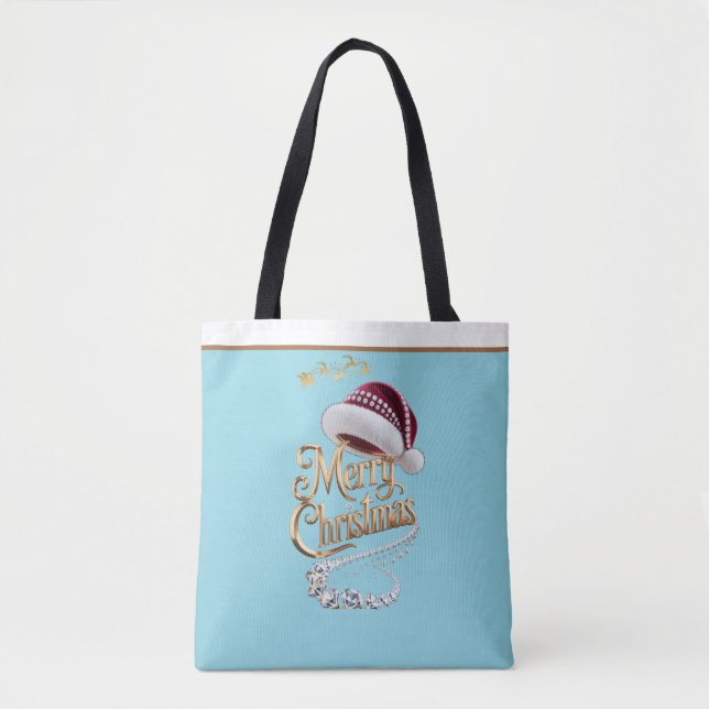 Bolso De Tela Gorrito de Navidad adorable (Anverso)