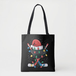 Bolso De Tela Gorrito de Navidad Hockey Santa Deportes Pelota 