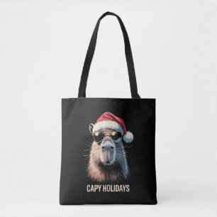 Bolso De Tela Gorro divertido de Navidad Capy Fiestas de Navidad