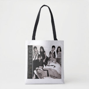 Bolso De Tela Gossip Chica Black and White Group Graphic