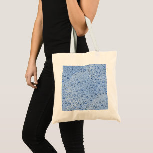 Bolso De Tela Gotas de agua azul