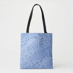 Bolso De Tela Gotas de agua azul