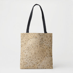 Bolso De Tela Gotas de agua de oro