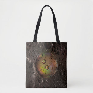 Bolso De Tela Gotas de agua en el panel de vidrio