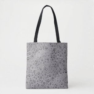 Bolso De Tela Gotas de agua gris