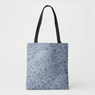 Bolso De Tela Gotas de agua gris de cañón