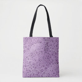 Bolso De Tela Gotas de agua morada