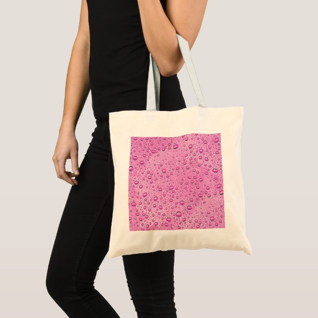 Bolso De Tela Gotas de agua rosada caliente (Anverso (producto))
