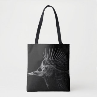 Bolso De Tela Gothic Fish Skeleton X-Ray Tote Bag