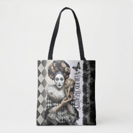 Bolso De Tela Gothic Rose Queen – Dark Romantic Art with Skeleto