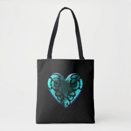 Bolso De Tela Gótico filigrí Ice Blue Heart