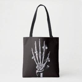 Bolso De Tela Gótico Halloween Skeleton Hand