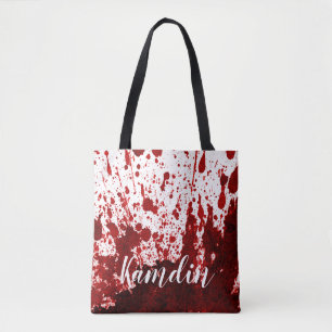 Bolso De Tela Gótico, un vampiro con manchas de sangre