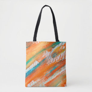 Bolso De Tela Gouache abstracto pintando diferentes colores bril