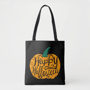 Bolso De Tela Grabación feliz de Halloween con calabaza tallada