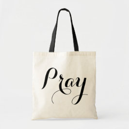 Bolso De Tela Grabado de script de bonito PRAY - con personaliza