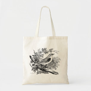 Bolso De Tela Grabados de aves - un curruca mosquitera