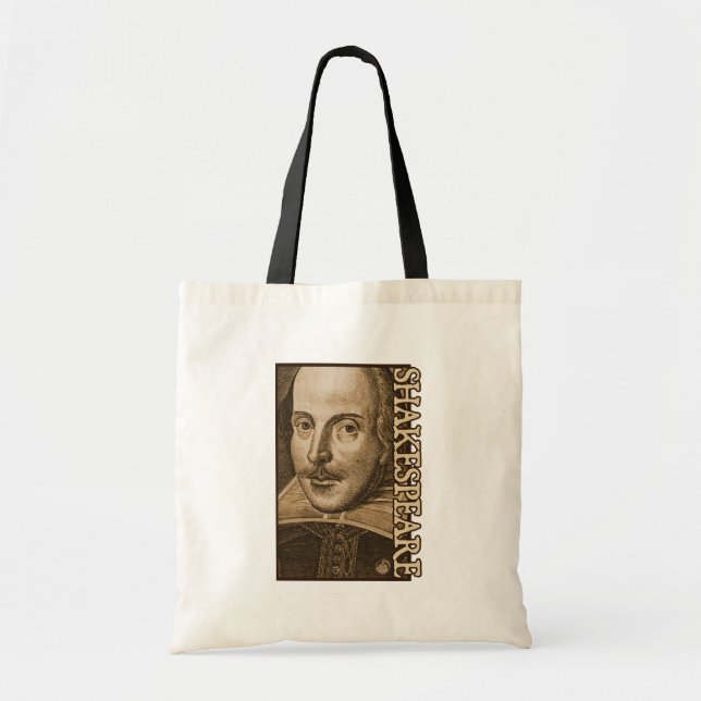 Bolso De Tela Grabados de Shakespeare Droeshout (Frente)