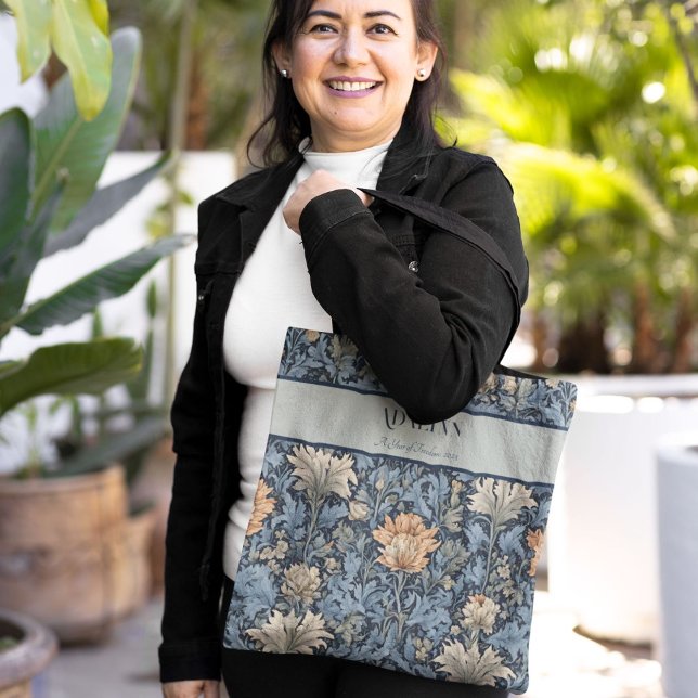 Bolso De Tela Graceful Retro Flores Regalos de Jubilación para M (Graceful Retro Flowers Retirement Gifts for Mom)