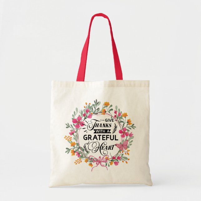 Bolso De Tela Gracias (Frente)
