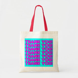 Bolso De Tela Gracias a Ella : Cuidadoso Cian Rosa