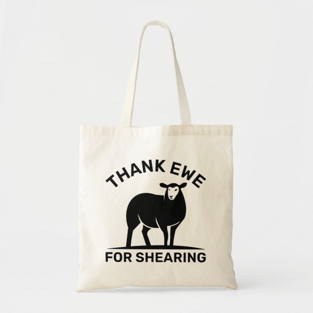 Bolso De Tela Gracias A Ewe Por Esquivar (Frente)