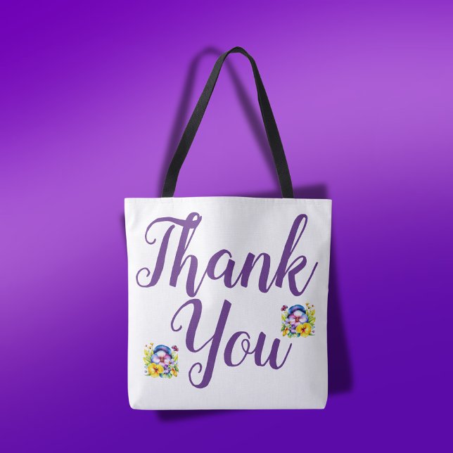 Bolso De Tela Gracias con Pansies | (Subido por el creador)