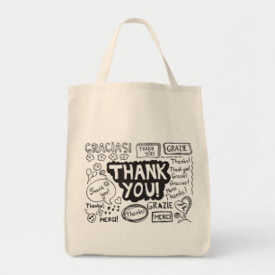 Bolso De Tela Gracias En Diferentes Idiomas