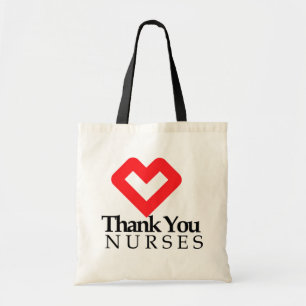 Bolso De Tela Gracias Enfermeras  Corazón Rojo
