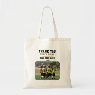 Bolso De Tela Gracias entrenador con foto de nombre de equipo