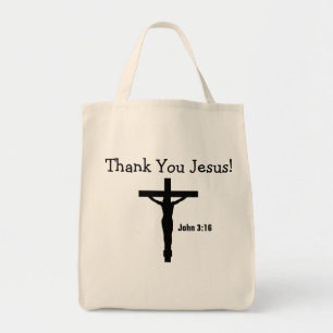 Bolso De Tela Gracias Jesús Juan 3:16