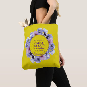 Bolso De Tela Gracias PASTOR 1Lady Floral Amarilla