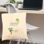 Bolso De Tela Gracias por ayudarme a cultivar plantas<br><div class="desc">Bolsa de tetas personalizada con plantas de la casa de las comillas y acuarelas. La cita del profesor dice "gracias por ayudarme a crecer" y puedes personalizar la bolsa con tu nombre. Un regalo de agradecimiento útil y moderno para su profesor.</div>