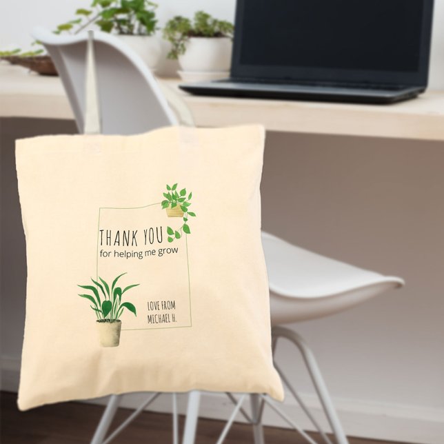 Bolso De Tela Gracias por ayudarme a cultivar plantas (Subido por el creador)