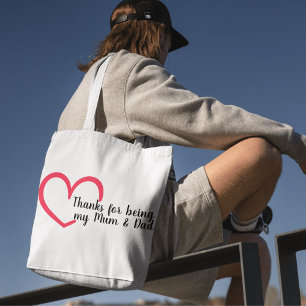 Bolso De Tela Gracias por el diseño del corazón  