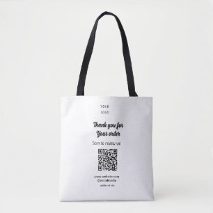 Bolso De Tela Gracias por el escaneo de pedidos Revisar el logot