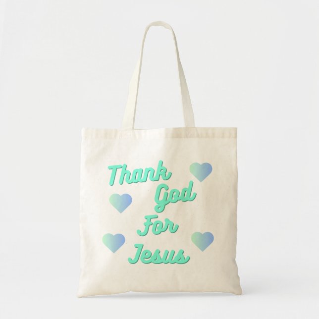Bolso De Tela Gracias por Jesús (Frente)