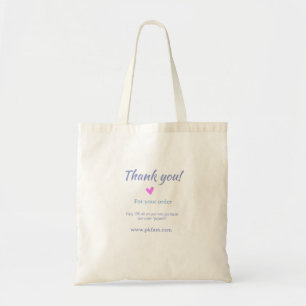 Bolso De Tela Gracias por la compra detalle de negocio familiar