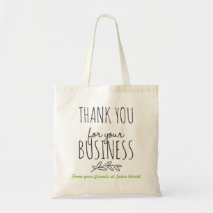 Bolso De Tela Gracias por su negocio Tote de presupuesto