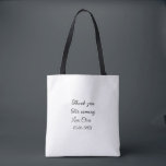 Bolso De Tela gracias por venir agregar nombre mensaje de texto<br><div class="desc">Diseño</div>