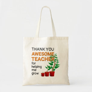 Bolso De Tela Gracias Profesor Impresionante