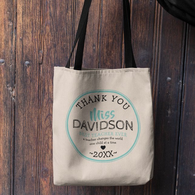 Bolso De Tela Gracias regalo de profesor (Subido por el creador)