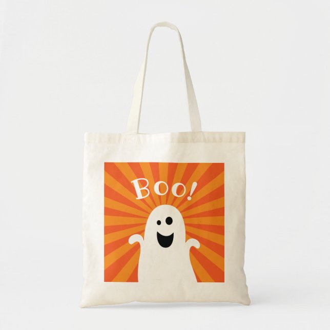 Bolso De Tela Graciosa broma de fantasma para Halloween o trato  (Frente)