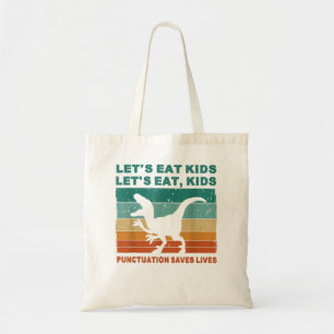 Bolso De Tela Graciosa comamos la puntuación de los niños salva