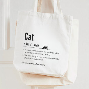 Bolso De Tela Graciosa definición de gato Padres Mascotas negros