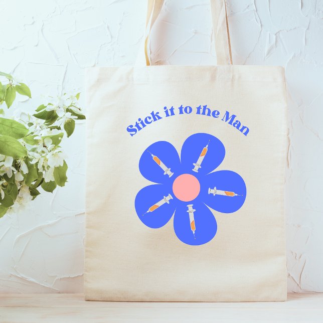 Bolso De Tela Graciosa enfermera Phlebotomía Jeringa De Flor Dis (Subido por el creador)