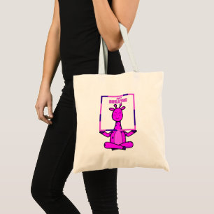 Bolso De Tela Graciosa jirafa Meditación Yoga Tote Bag