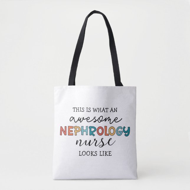 Bolso De Tela Graciosa Nefrología Enfermera Apreciación Increíbl (Anverso)