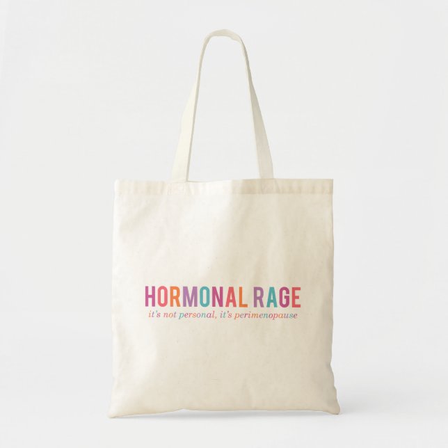 Bolso De Tela Graciosa rabia hormonal perimenopáusica (Frente)