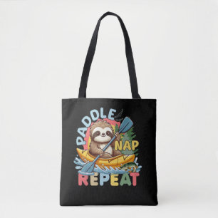 Bolso De Tela Graciosa Sloth Outdoor - Kayaking Sloth